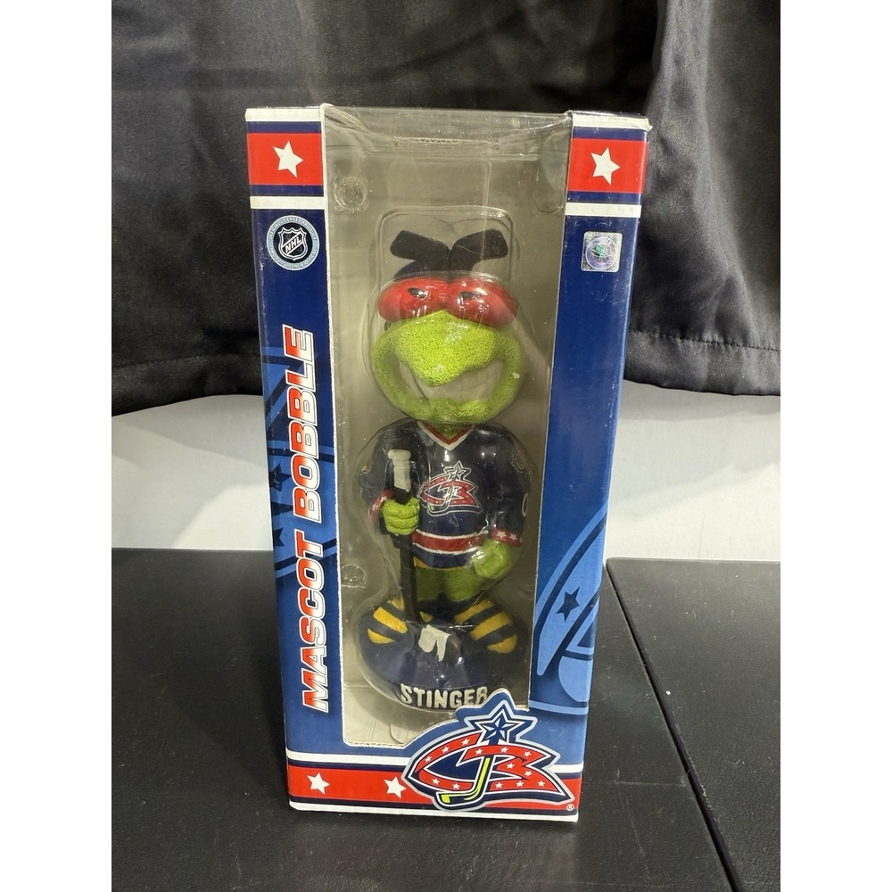 COLUMBUS BLUE JACKETS Mascot STINGER "Knucklehead" NHL Nodder Bobblehead NIB!